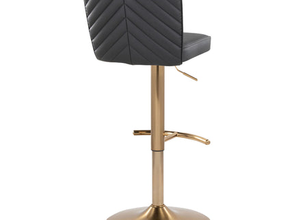 Henry - Contemporary Adjustable Barstool With Swivel With Rounded T Footrest (Set of 2)
