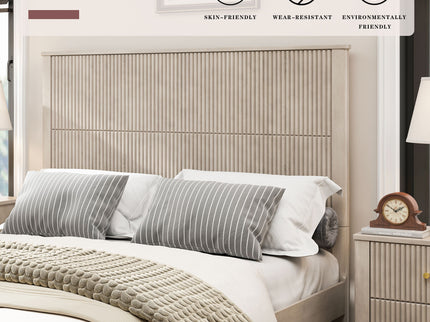 Platform Bed Frame & Tall Headboard