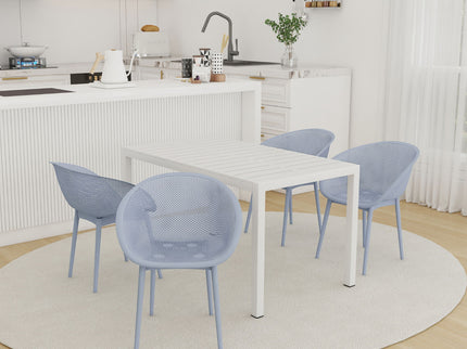4 Pack Lounge Chair Set With Long Table
