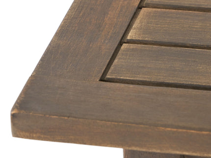 Kinesis - Outdoor Side Table With Slatted Top And Wood Frame