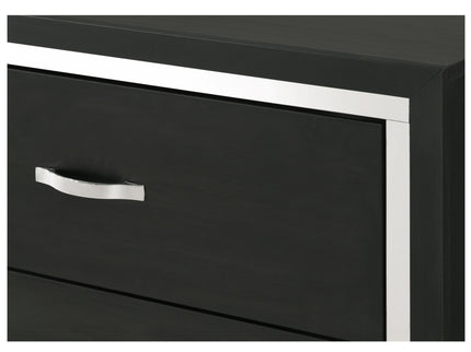 6 Drawer Dresser With Handles Bedroom Furniture - Black