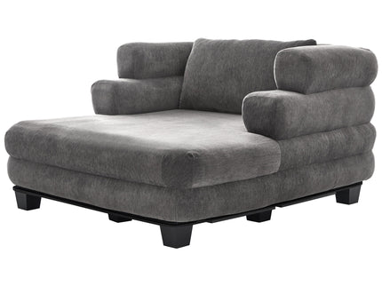 Oversized Chaise Lounge Sofa Bed With Deep Seat And Layered Armrests