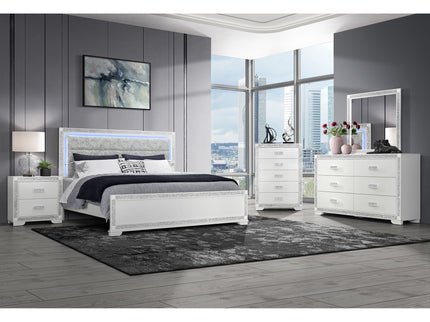 Soulmarie - Mirror, Connects To Dresser - White