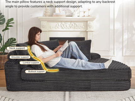 Semi Circular 2 In 1 Sofa Bed With Neck Pillow