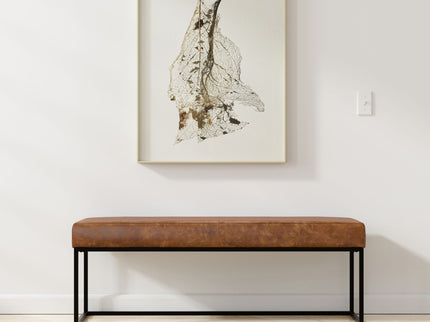 Candice - Ottoman Bench - Tan / Black