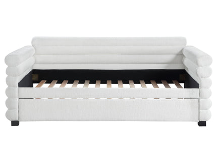 Fandango - Upholstered Twin Day Bed With Trundle - White