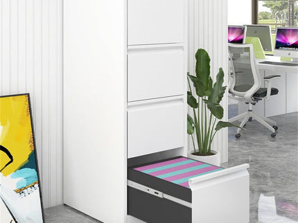 Durable Metal 3 Drawer File Cabinet With Lock For Office Storage