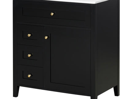 Bathroom Vanity With Sink, 3 Drawers And Adjustable Shelf, Freestanding Storage Unit