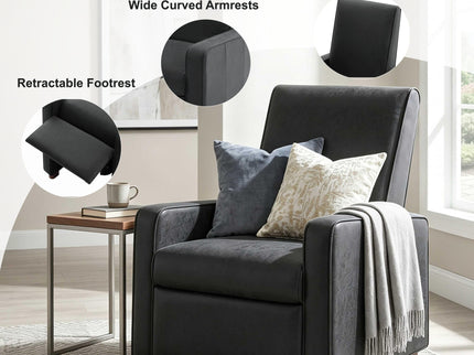 Manual Recliner Chair, 2 Position With 160° Adjustable Backrest For Living Room