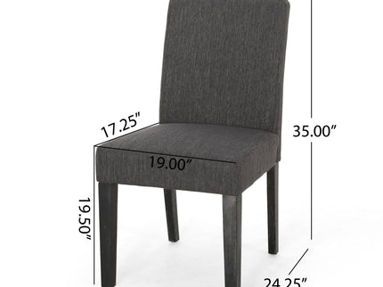 Contemporary Dining Chair With Upholstered Seating And Tapered Legs