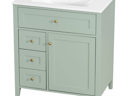 Modern Bathroom Vanity With Sink, 3 Drawers And Adjustable Shelf
