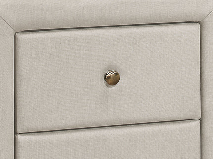 Nightstand, Storage Drawer Versatile Use, Upholstered, Transitional