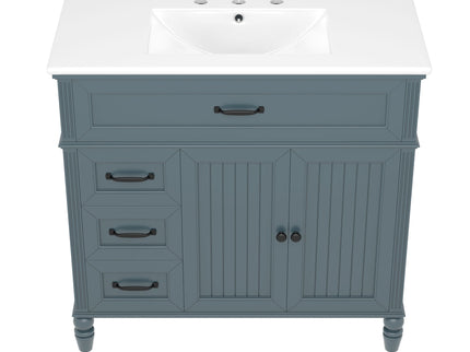 Bathroom Vanity With Sink, Freestanding Cabinet & Drawers