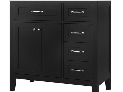 Modern Bathroom Vanity With Sink, Freestanding Design With Drawers And Doors