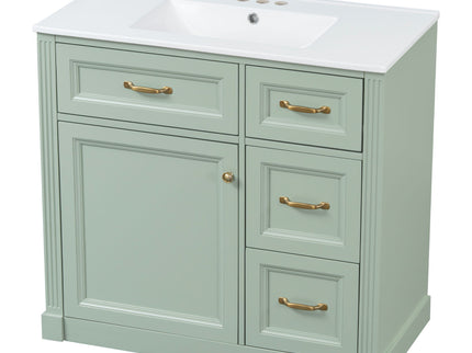Modern Bathroom Vanity With Sink, 4 Drawers, Soft-Close Door, Adjustable Shelf