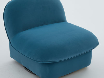 Pumpkin Shaped Swivel Accent Chair, 360 Degree Rotation For Living Room