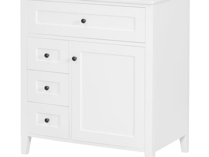 Modern Bathroom Vanity With Sink, 3 Drawers And Adjustable Shelf