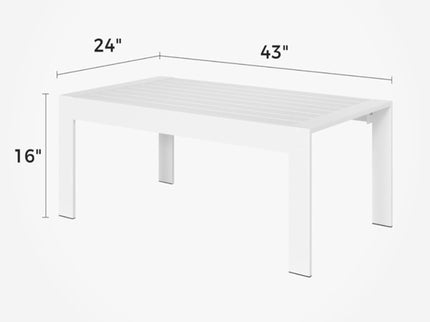 Modern Rectangle Outdoor Coffee Table