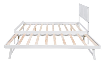 Platform Bed With Adjustable Trundle