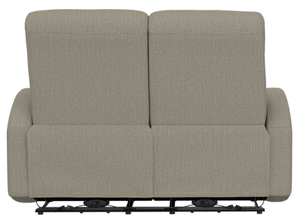 Manual Reclining Loveseat With Dual Seating Support For Living Room