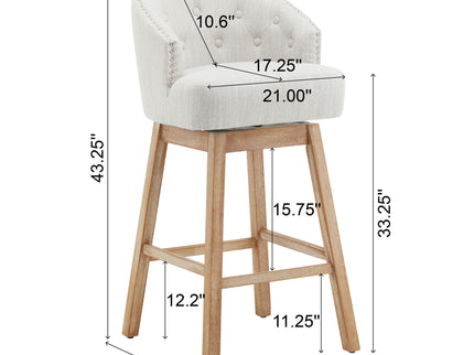 360 Degree Rotation Swivel Counter Stools (Set of 2)