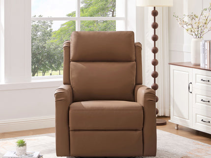 Manual Recliner Swivel Rocking Chair With 8 Point Massage And Heating