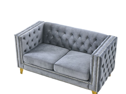 Upholstered Couch Sofa With Button Tufting For Living Room