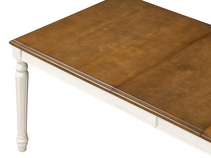 Rectangular Dining Table With Framed Top And Turned Legs - Natural