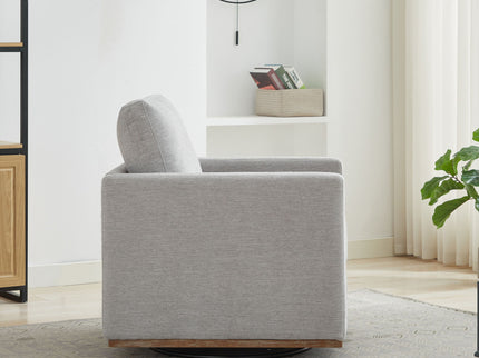 Square Upholstered Swivel Accent Chair