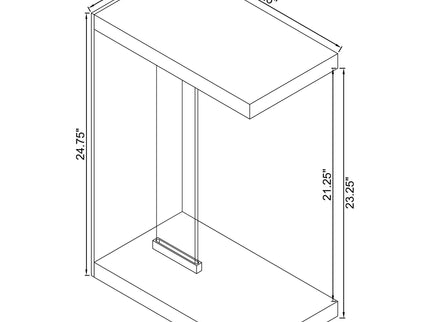 Sampson - C Shaped Side Table - Gray