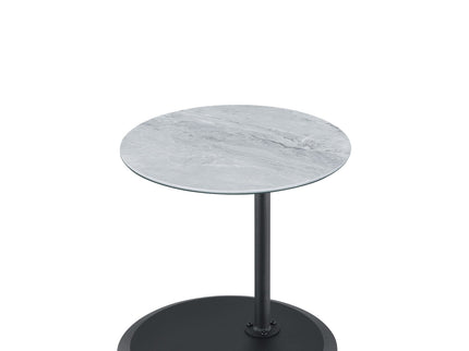 Orbit - 15.5" End Table With Height Adjustable Marble Textured Top