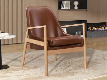 Mid-Century Modern Accent Armchair With High Back