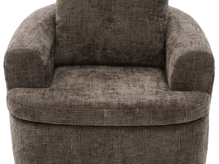 Modern Swivel Barrel Chair With Dual-Layer Cushion