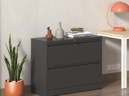 Lateral File Cabinet, Heavy Duty Filing Holds Letter/Legal/A4 Files