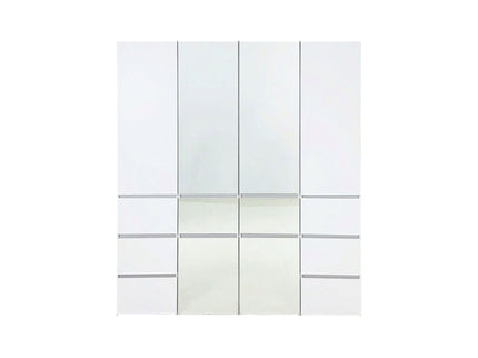 Elise - Modular Closet System With Mirror And Customizable Storage - White