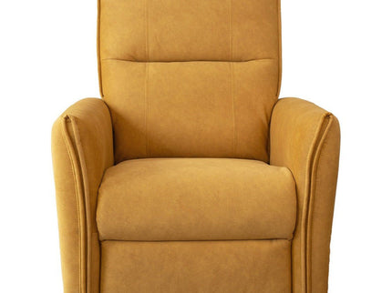Suede Recliner Chair - Dark Yellow