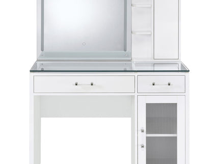 Kerr - 2 Drawer Makeup Vanity Table With Mirror And Stool