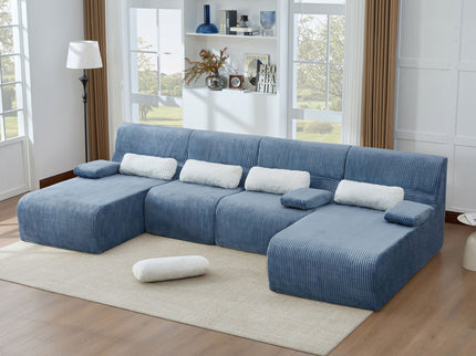 Oversized Sectional Sofa, Living Room Seating With Modular Design