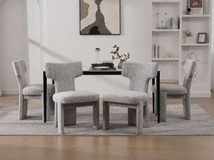 Armless Curved Back Accent Chairs