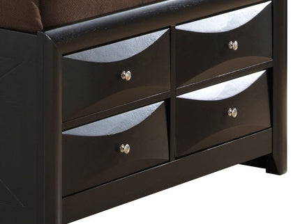 Modern Design Storage Bed With Bookcase Headboard