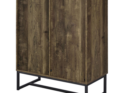 Sager - 4 Shelf Accent Cabinet - Oak