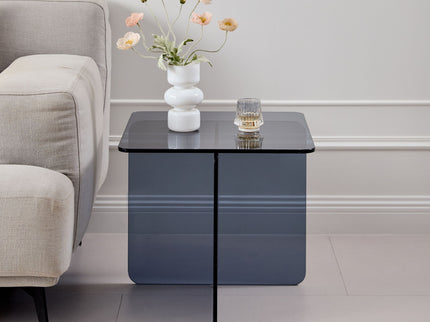 Modern Transparent Tempered Glass Sidetable