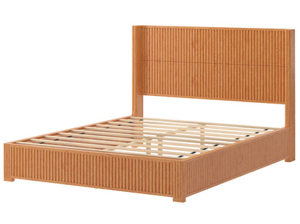 Platform Bed Frame With Headboard, Floor Standing Design
