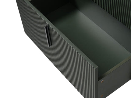 Bathroom Vanity With Ceramic Sink, Fluted Design