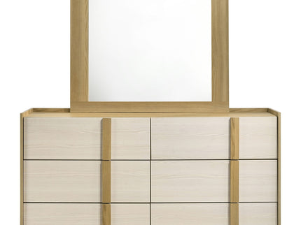 Lincoln - 6 Drawer Dresser With Mirror - Natural