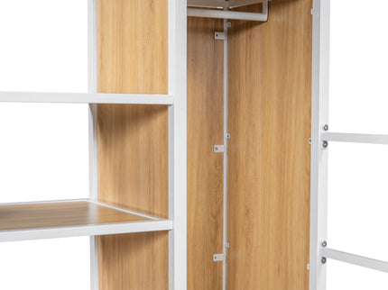 Loft Bed With Built In Work Station, Wardrobe, Storage Staircase And LED