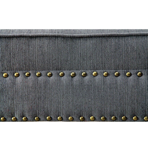Chaise With Nailhead Trim And Plush Pillow