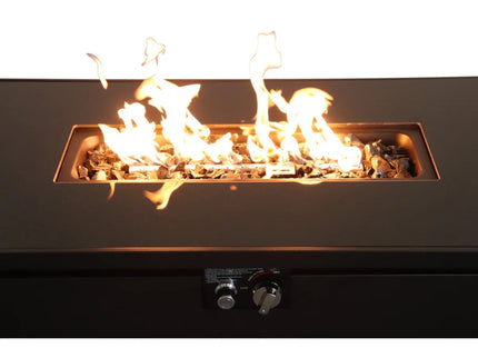 Rectangular Fire Pit With Frame Elegant Design