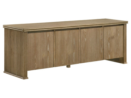 Dreydon - 4 Door TV Stand With Adjustable Shelves And Cable Management - Light Brown