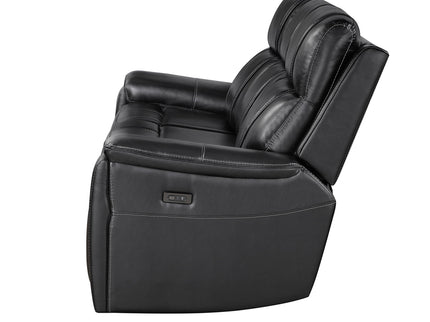 Gary - Power Reclining Sofa With Pillow Top Arms, Hidden Cup Holders - Black